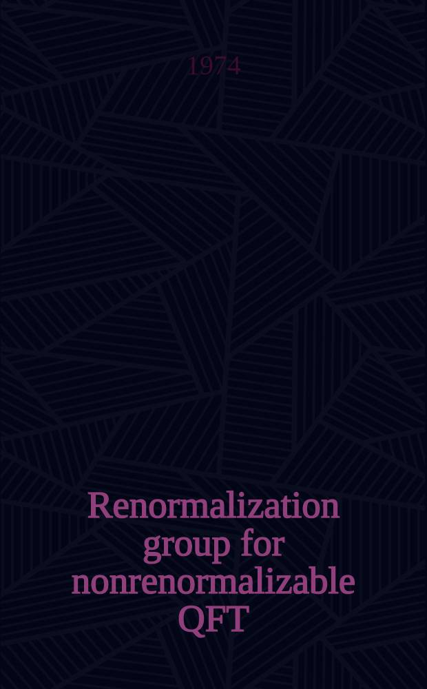 Renormalization group for nonrenormalizable QFT
