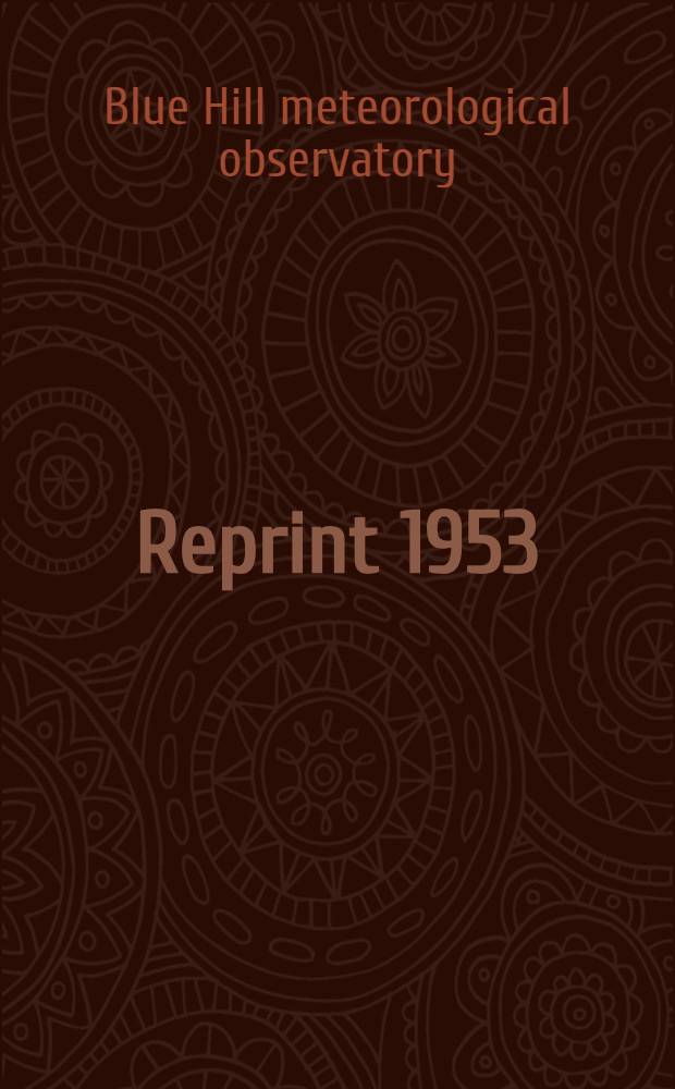 Reprint 1953