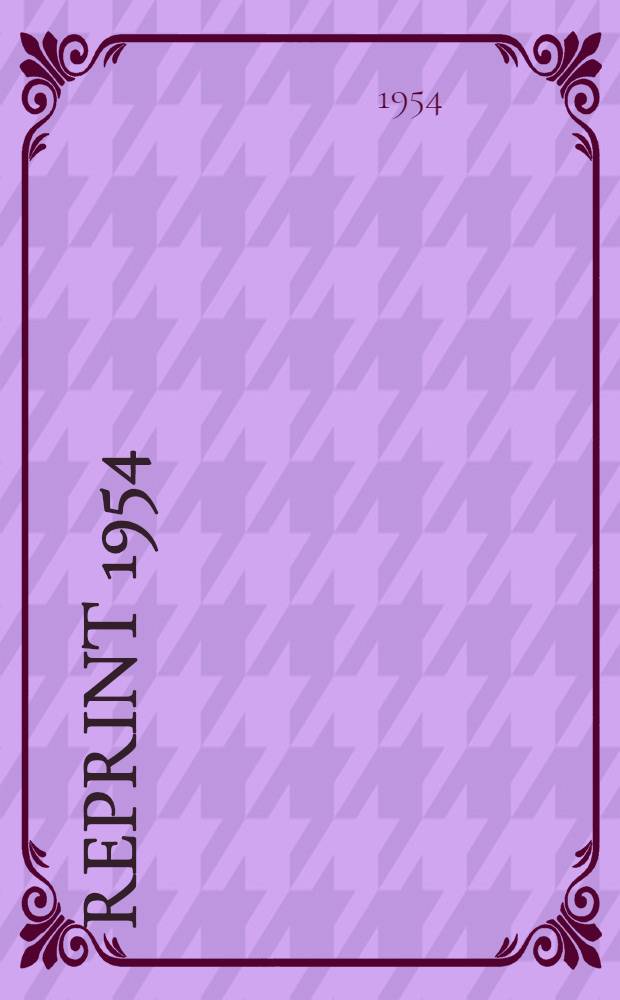 Reprint 1954