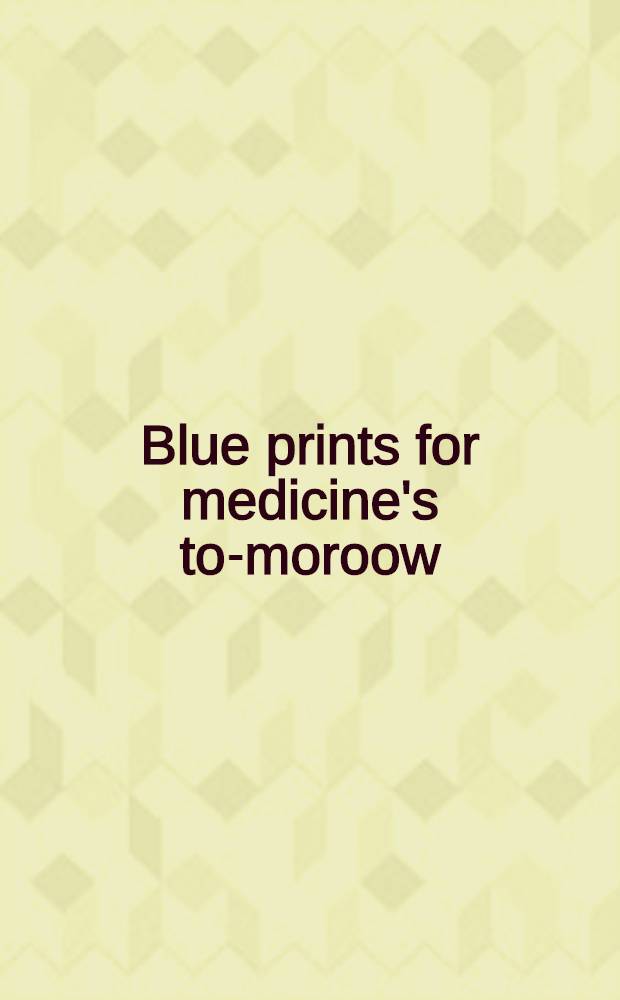 [Blue prints for medicine's to-moroow] : Industrial and social medicine : A prospectus for an Institute of industrial and social medicine at New York University - Bellevue medical center