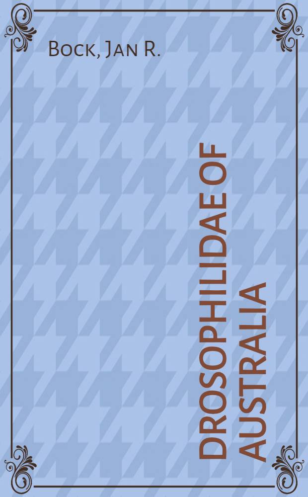 Drosophilidae of Australia