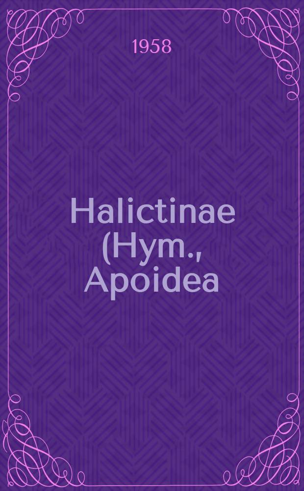 Halictinae (Hym., Apoidea) und Diploptera (Hym.) von den Kanarischen Inseln