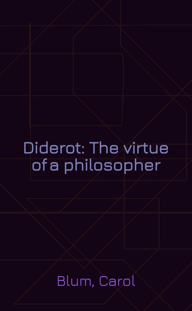 Diderot : The virtue of a philosopher