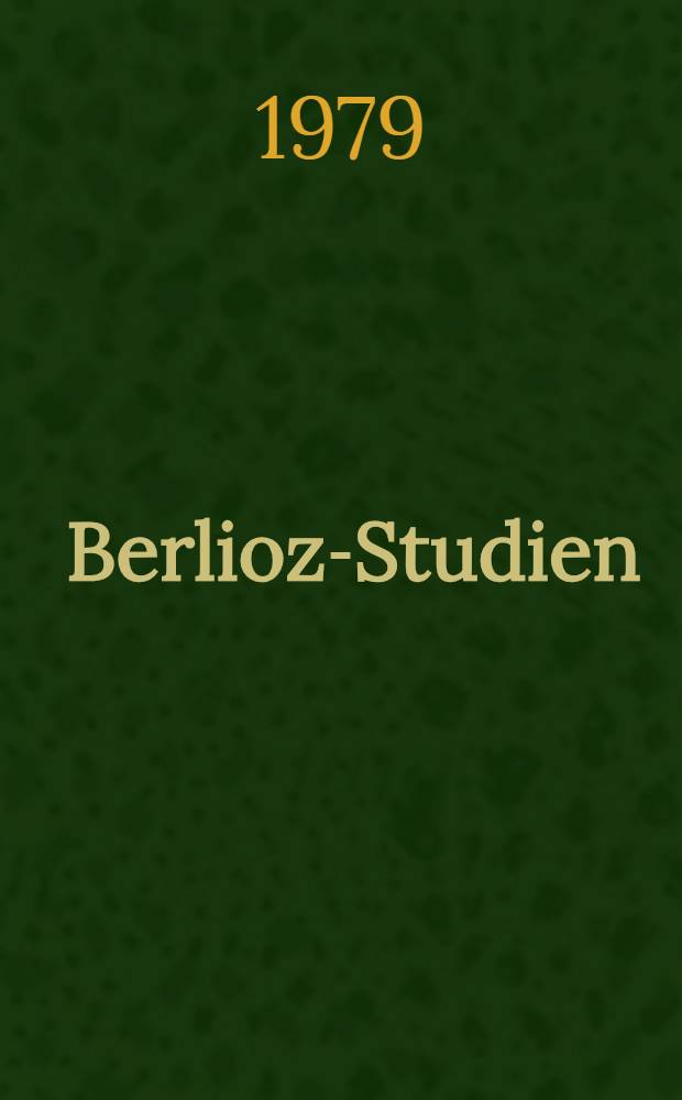Berlioz-Studien