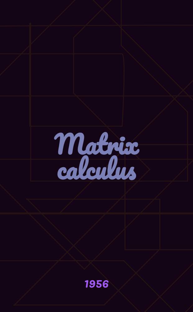 Matrix calculus