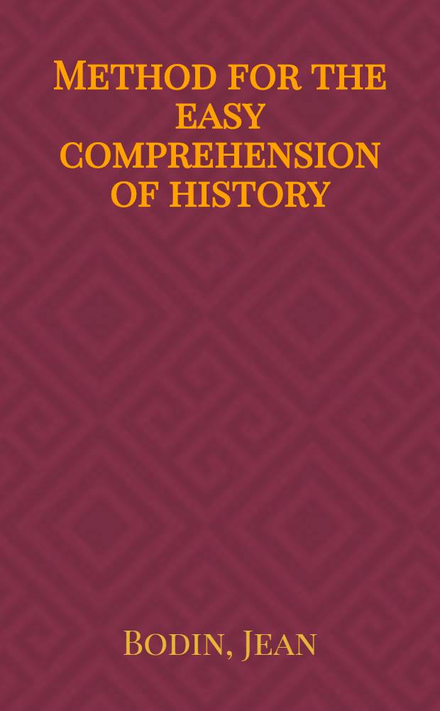 Method for the easy comprehension of history