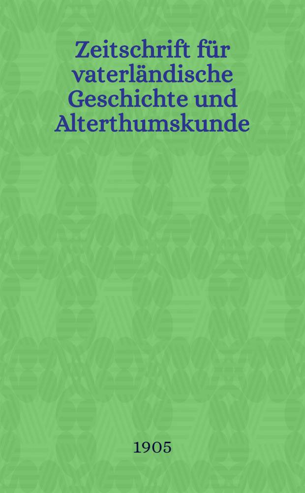 Zeitschrift für vaterländische Geschichte und Alterthumskunde : Historisch-geographisches Register zu Bd. 1-50. Bd. 2 : H - M