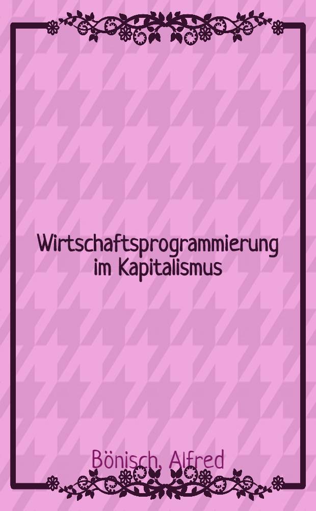 Wirtschaftsprogrammierung im Kapitalismus : Eine kritische Studie