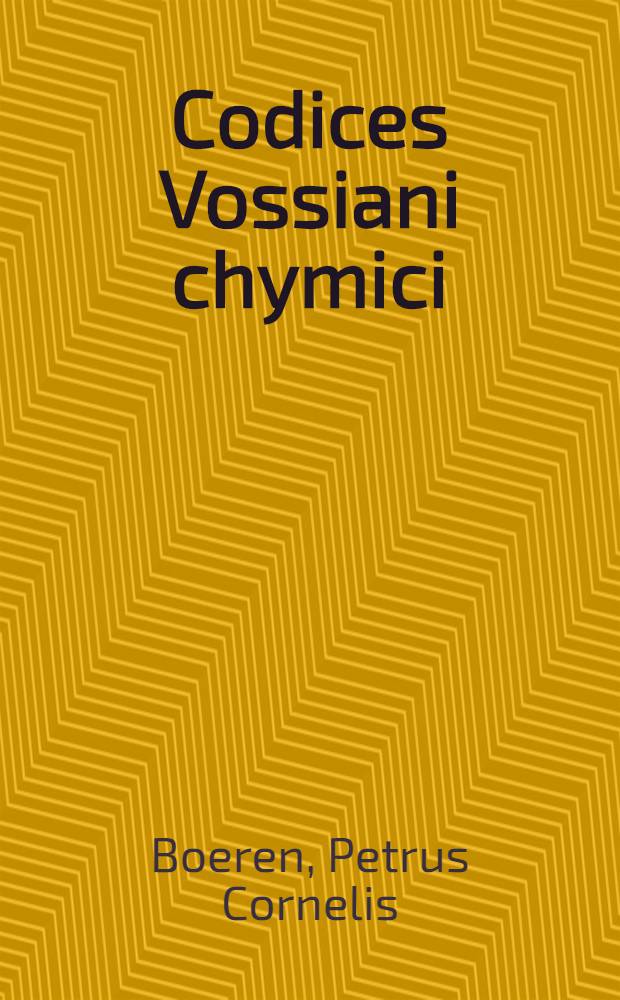 Codices Vossiani chymici