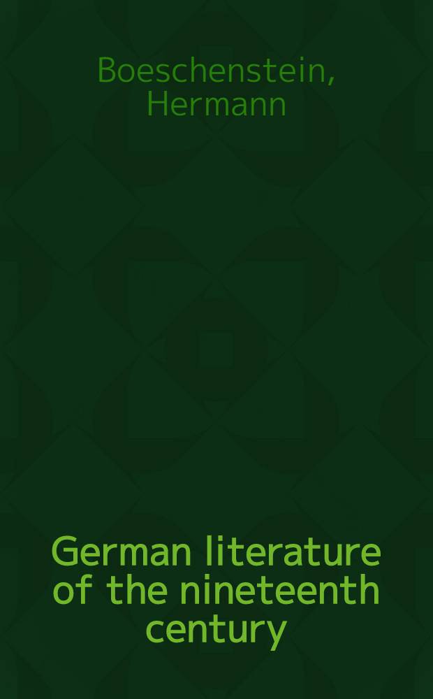 German literature of the nineteenth century