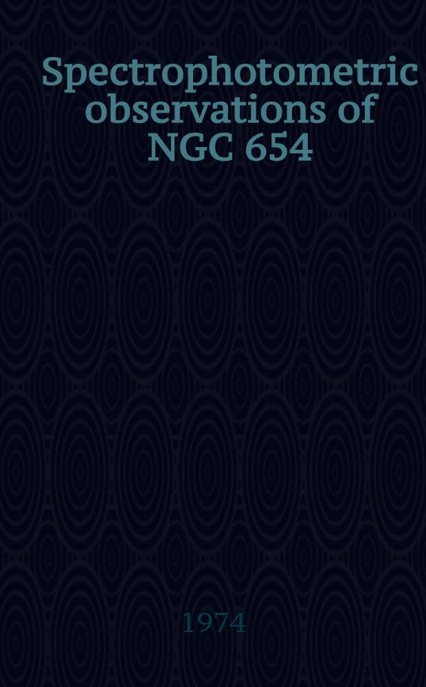 Spectrophotometric observations of NGC 654