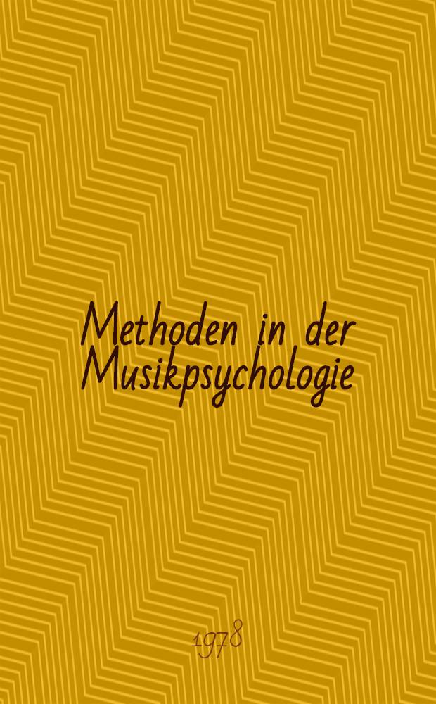 Methoden in der Musikpsychologie