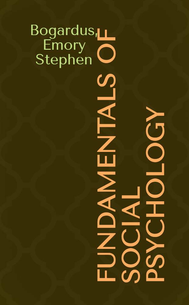Fundamentals of social psychology