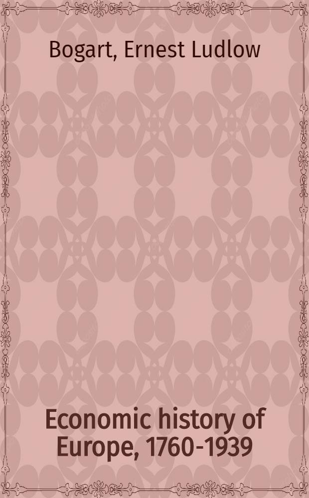 Economic history of Europe, 1760-1939