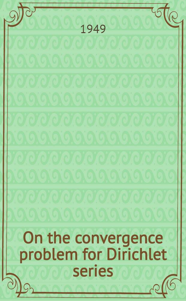 On the convergence problem for Dirichlet series