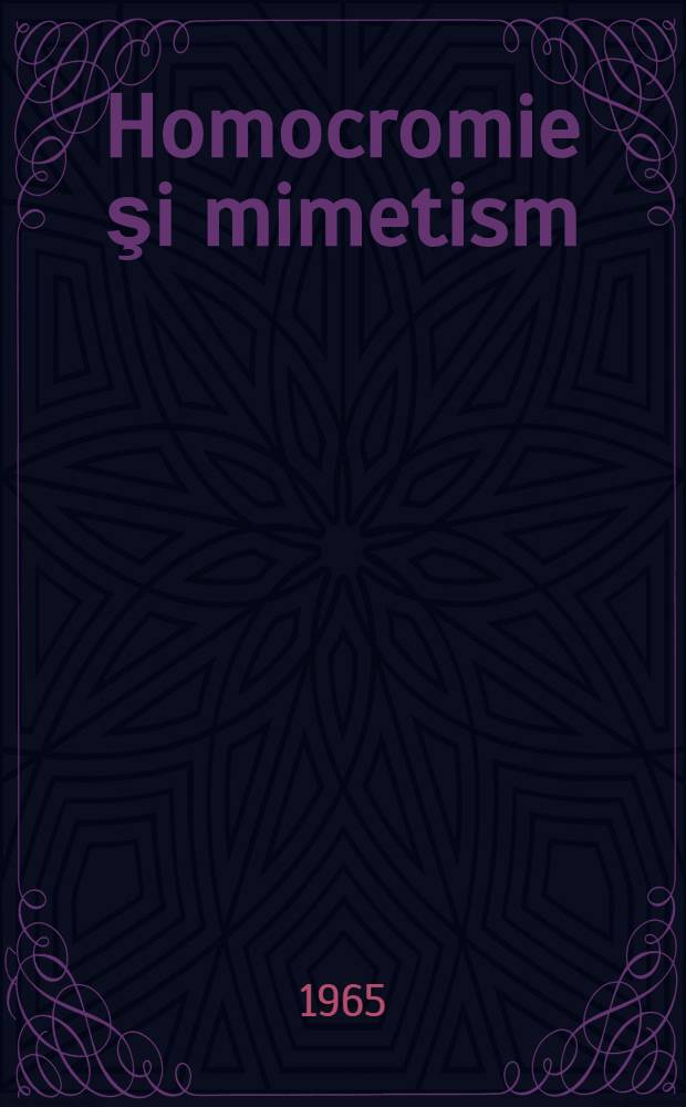 Homocromie şi mimetism