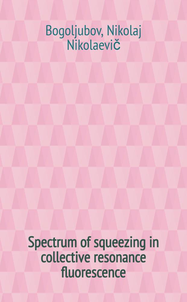 Spectrum of squeezing in collective resonance fluorescence