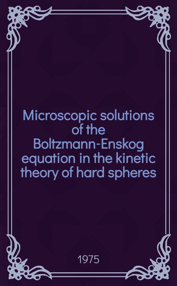 Microscopic solutions of the Boltzmann-Enskog equation in the kinetic theory of hard spheres