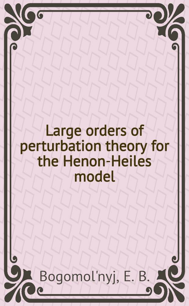 Large orders of perturbation theory for the Henon-Heiles model
