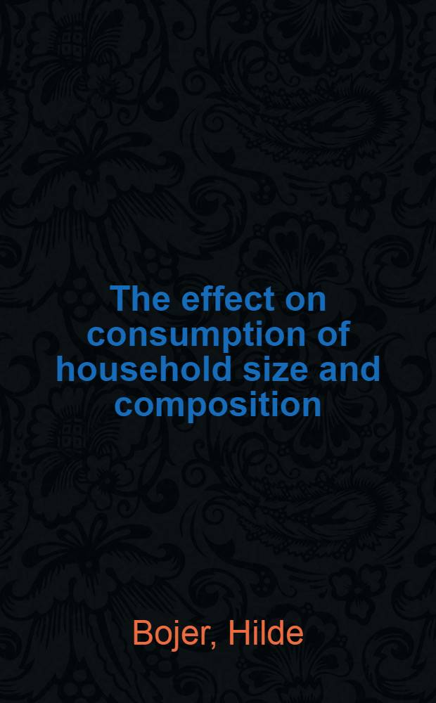The effect on consumption of household size and composition