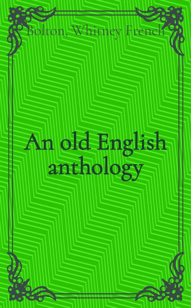 An old English anthology