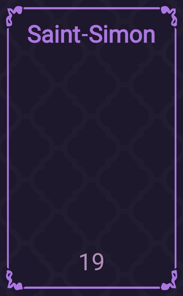 ... Saint-Simon