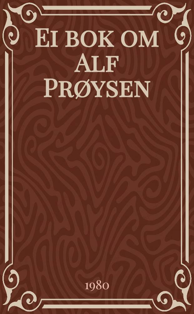 Ei bok om Alf Prøysen