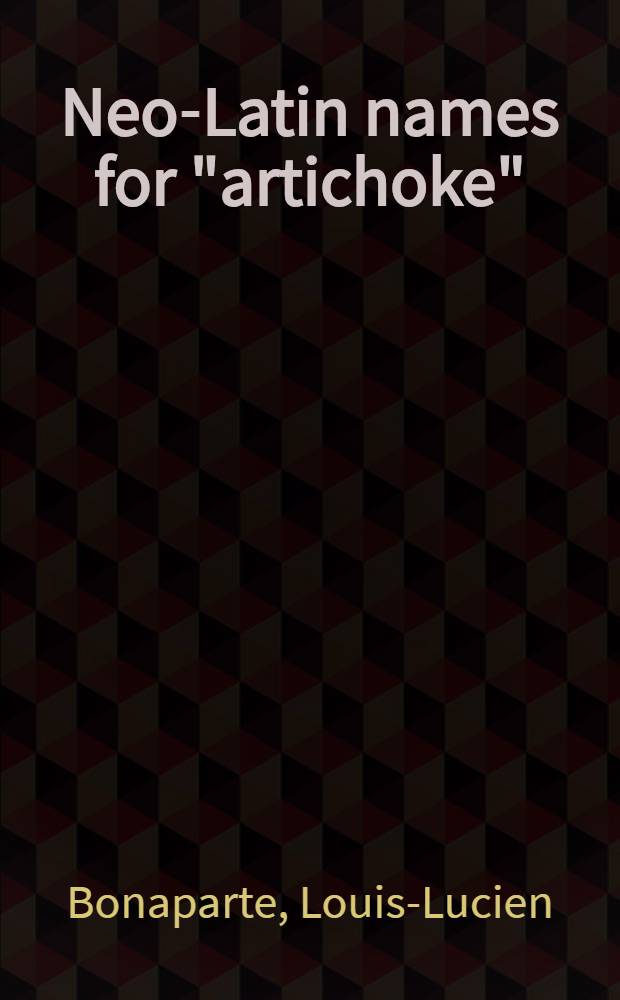 Neo-Latin names for "artichoke"