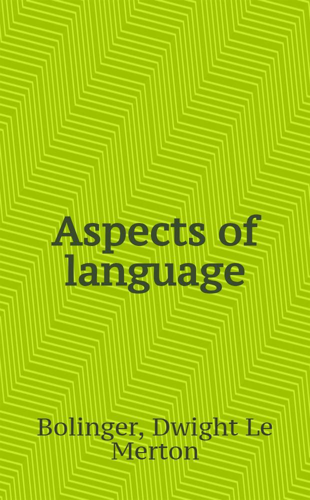 Aspects of language