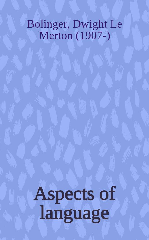 Aspects of language