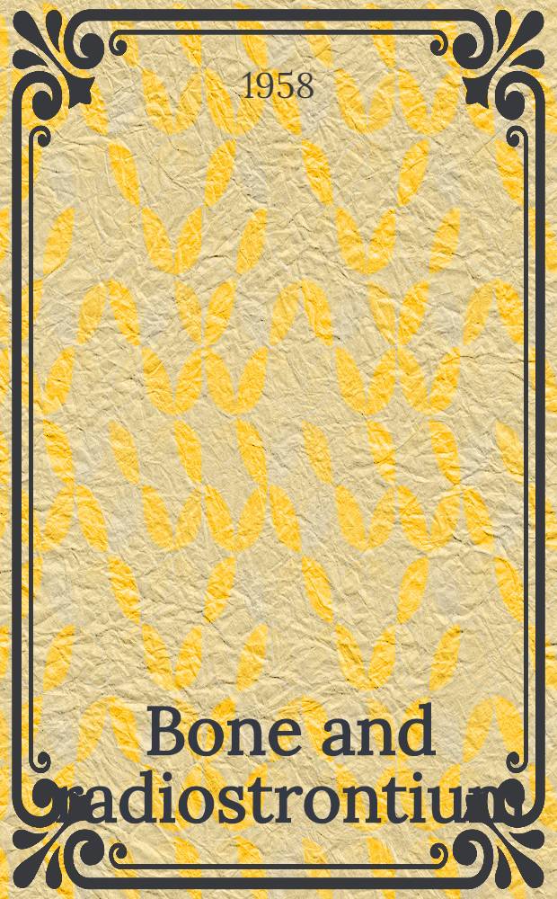 Bone and radiostrontium