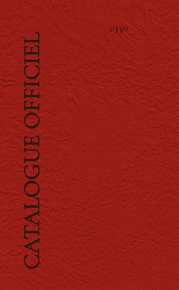 ... Catalogue officiel