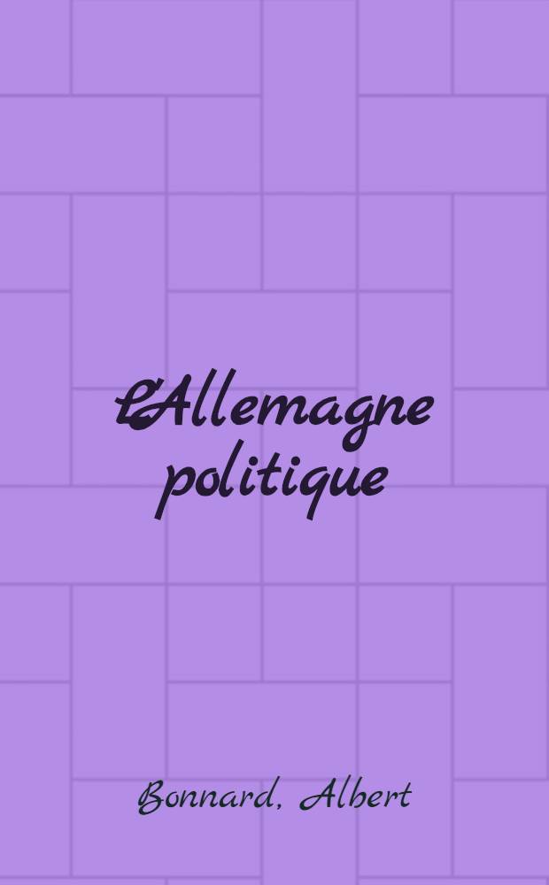 L'Allemagne politique