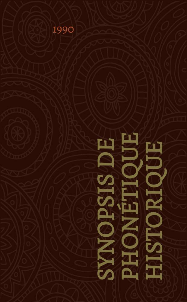 Synopsis de phonétique historique