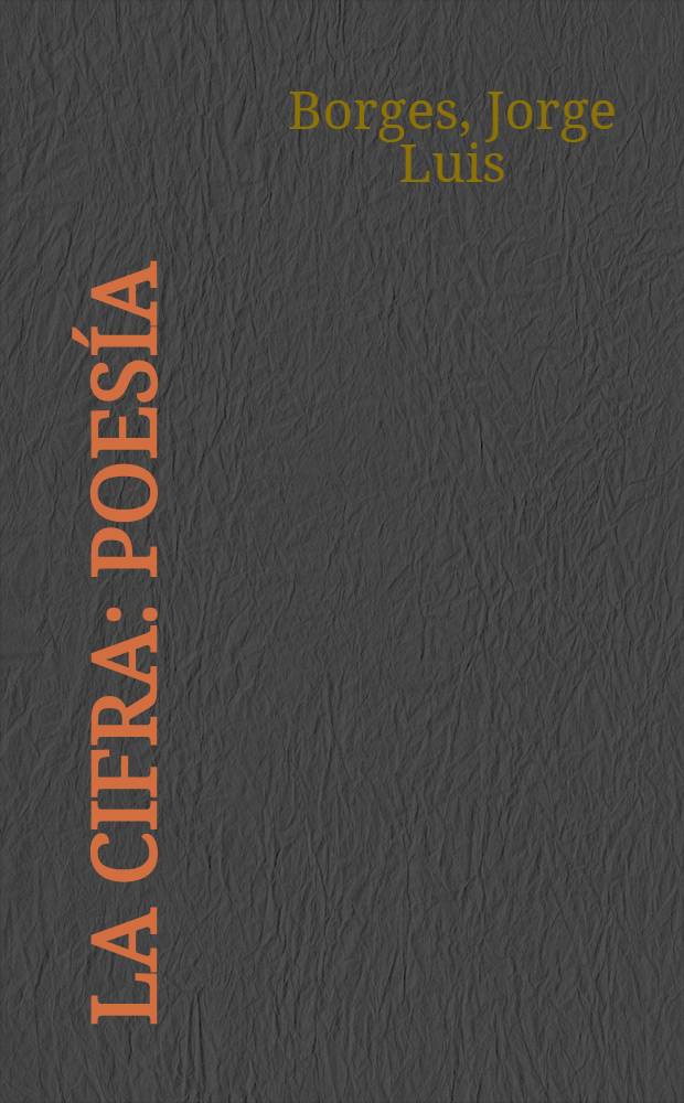 La cifra : Poesía