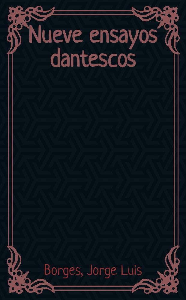 Nueve ensayos dantescos