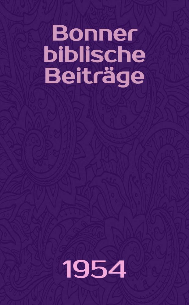 Bonner biblische Beiträge