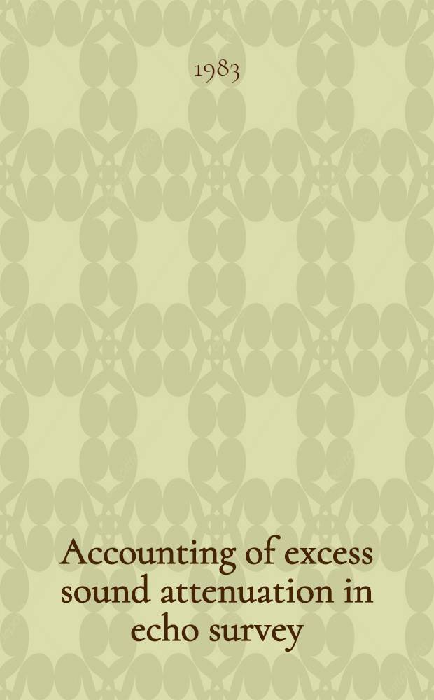Accounting of excess sound attenuation in echo survey