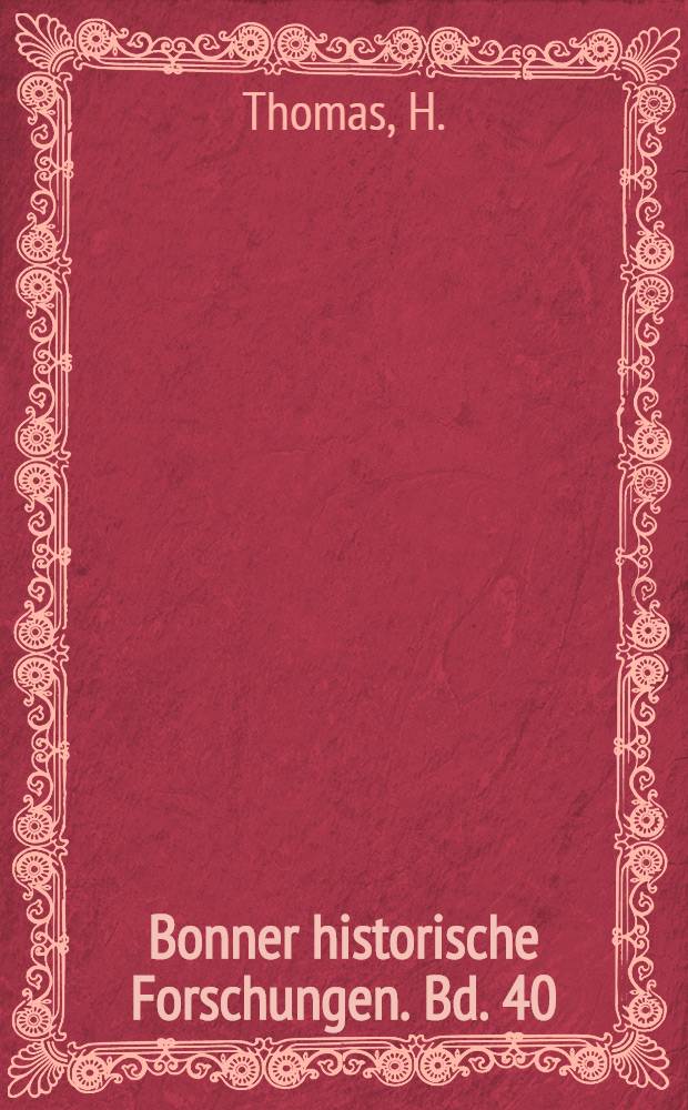Bonner historische Forschungen. Bd. 40 : Zwischen Regnum und Imperium