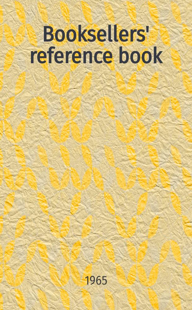 Booksellers' reference book