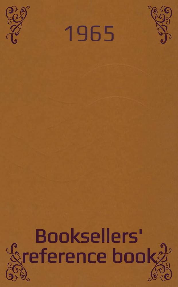 Booksellers' reference book