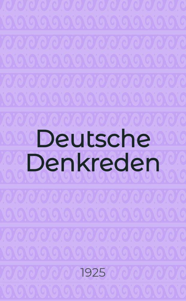 Deutsche Denkreden