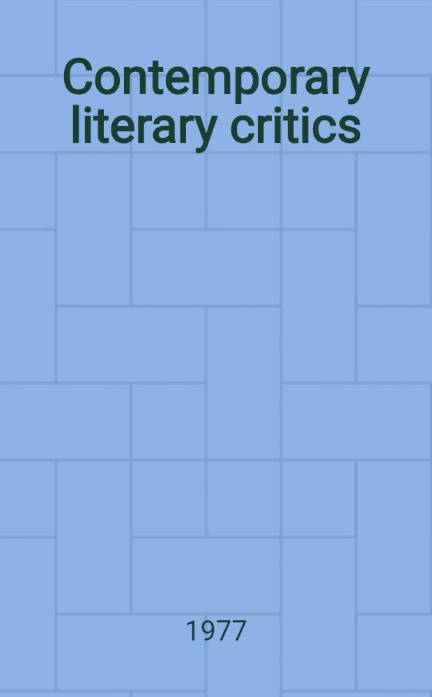 Contemporary literary critics