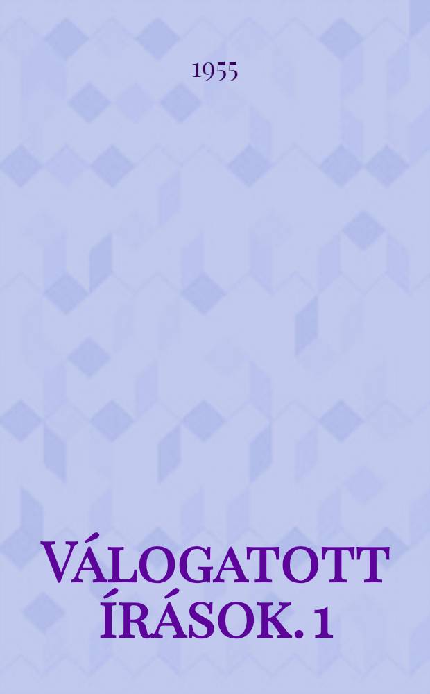 Válogatott írások. 1 : 1553-1584