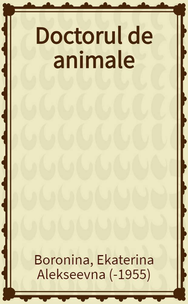 Doctorul de animale
