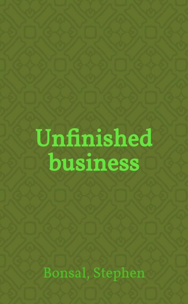 Unfinished business