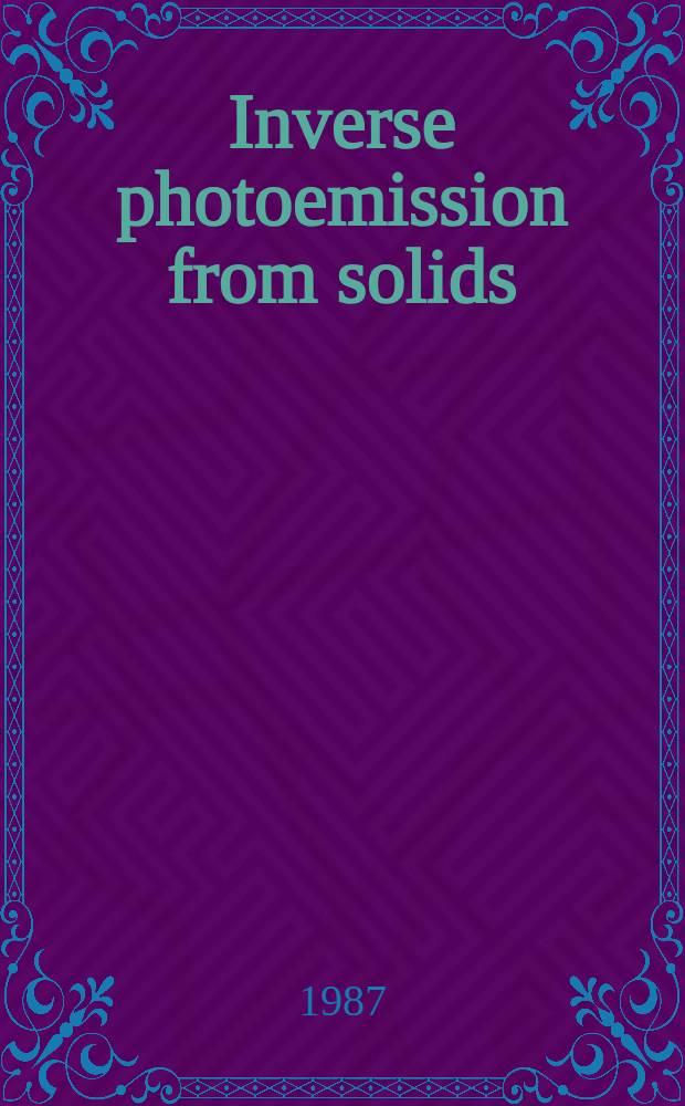 Inverse photoemission from solids : theoretical aspects and applications
