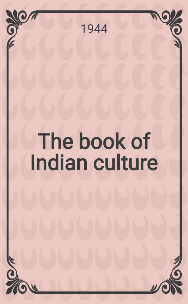 The book of Indian culture