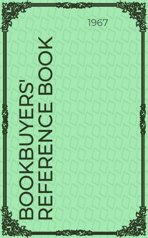 Bookbuyers' reference book