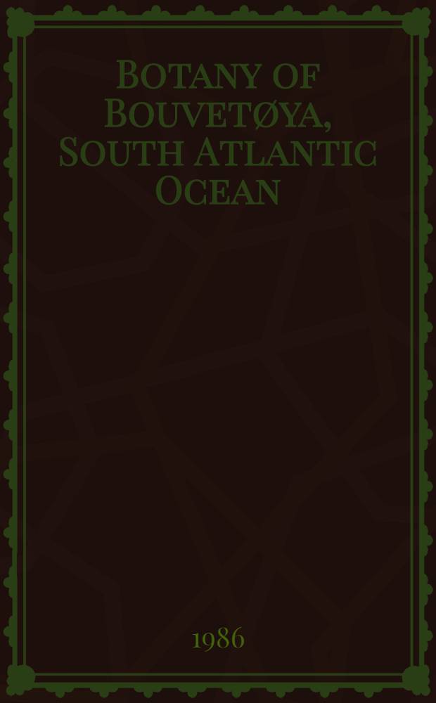 Botany of Bouvetøya, South Atlantic Ocean